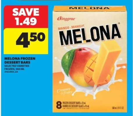 Melona frozen dessert bars
