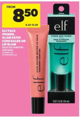 e.l.f. Face Primer, Glam Satin Concealer or Lip Balm