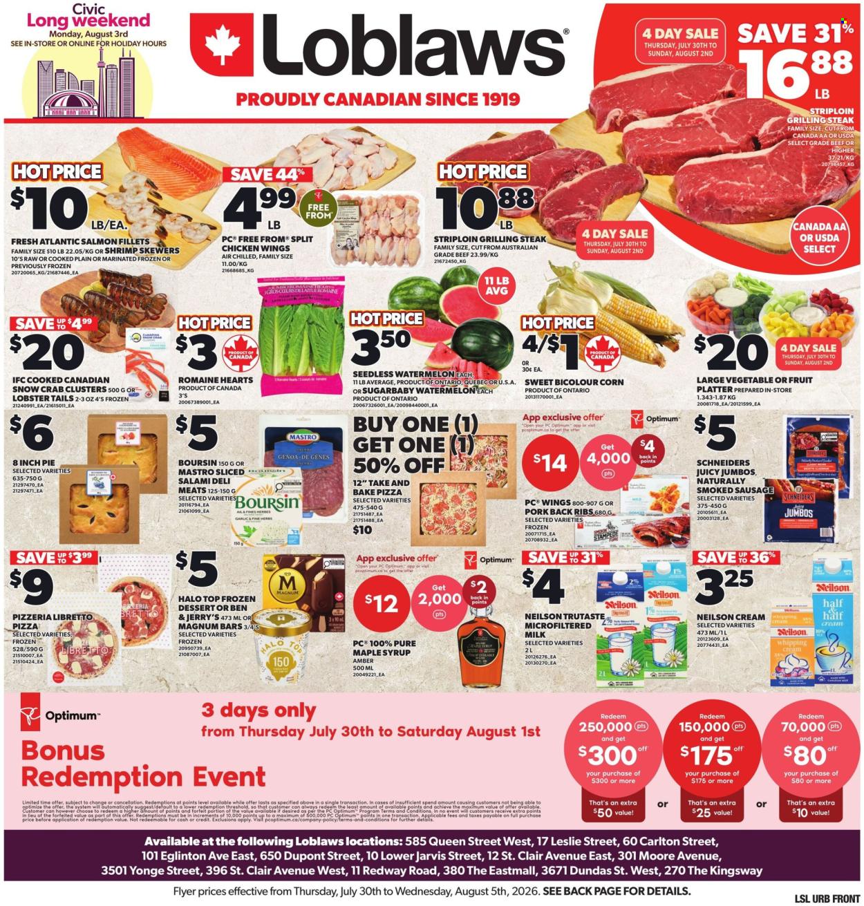 Loblaws flyer  - July 30, 2026 - August 05, 2026. Page 1