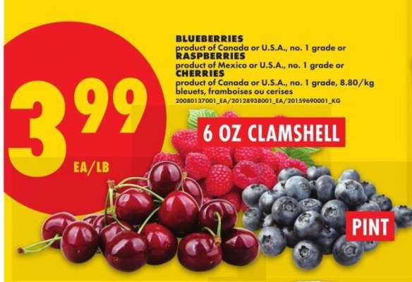 Blueberries, Raspberries, or Cherries