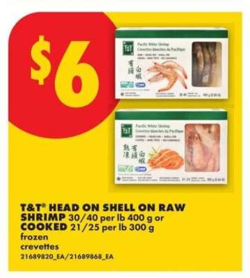 T&T Head on Shell on Raw Shrimp