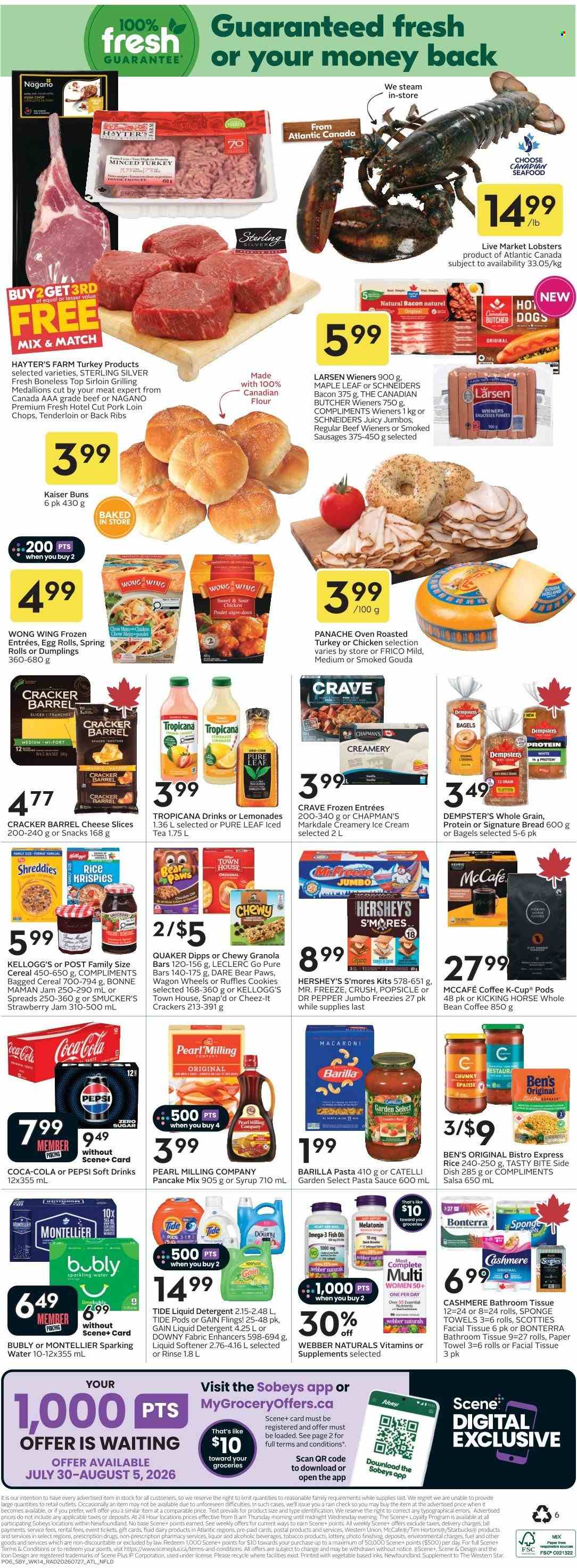 Sobeys flyer  - July 30, 2026 - August 05, 2026. Page 2