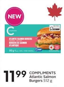 COMPLIMENTS Atlantic Salmon Burgers 512 g