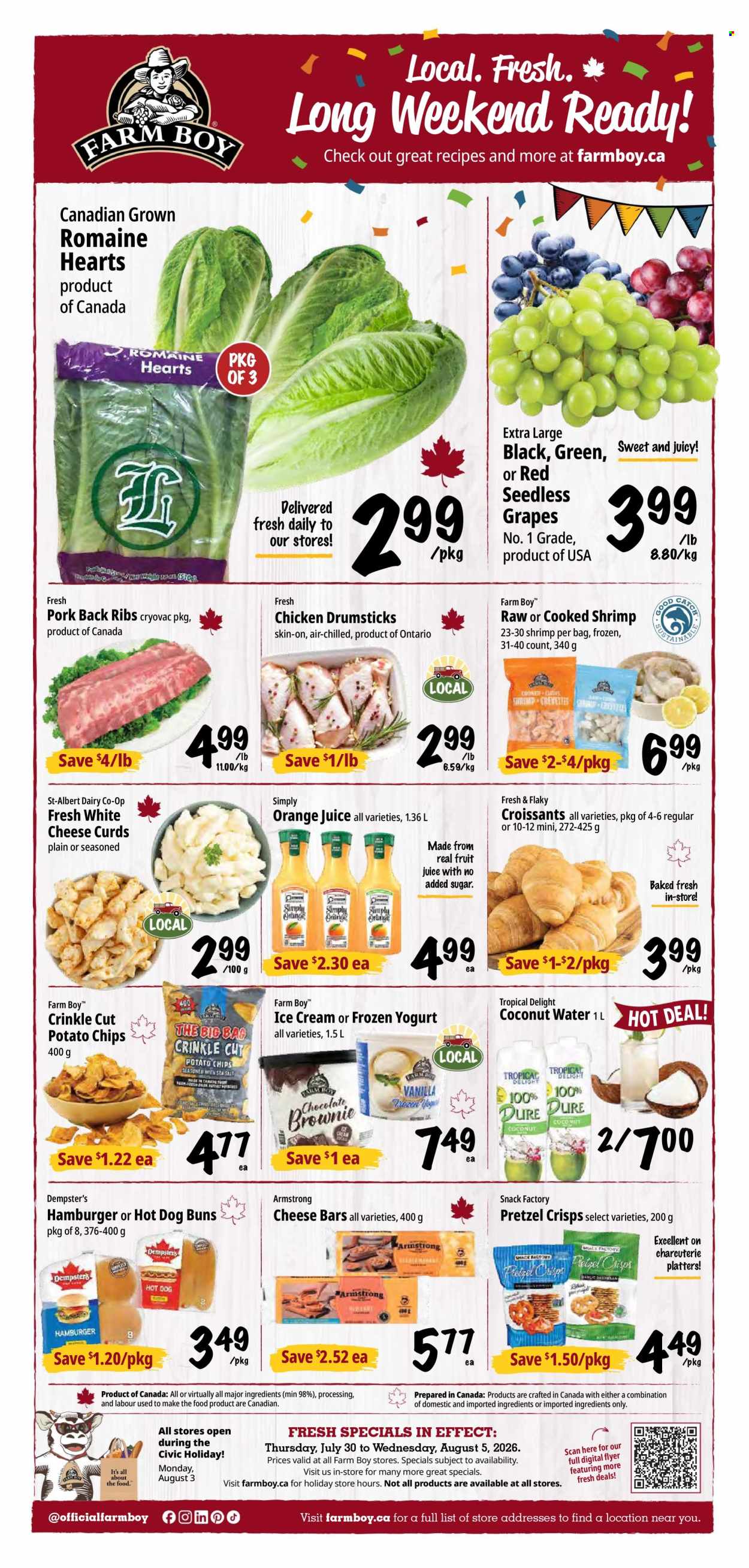 Farm Boy flyer  - July 30, 2026 - August 05, 2026. Page 1