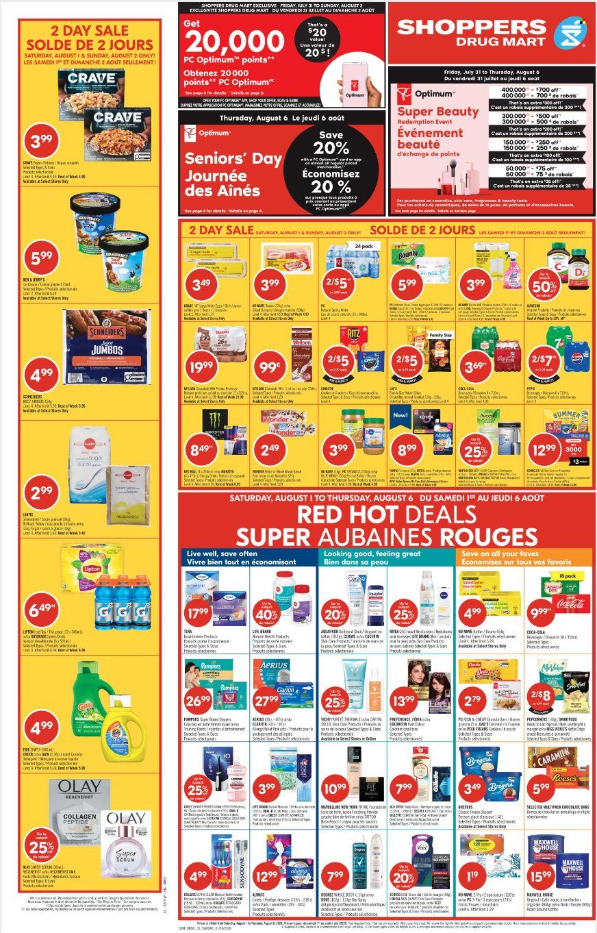 Shoppers Drug Mart flyer  - August 01, 2026 - August 06, 2026. Page 1
