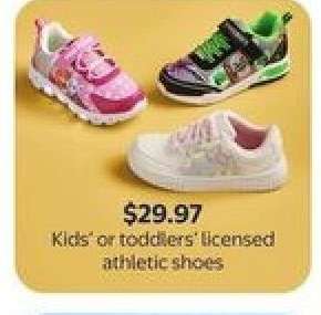 Kids' or toddlers' licensed athletic shoes