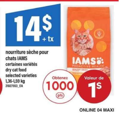 IAMS nourriture sèche pour chats