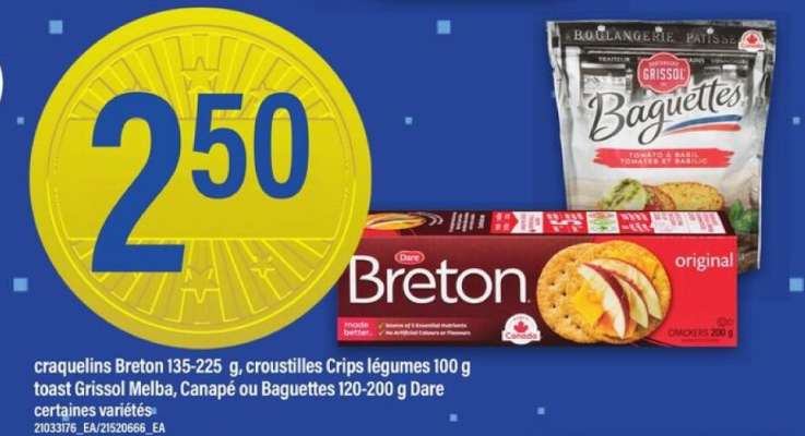 Craquelins Breton, Croustilles Crips légumes, Toast Grissol Melba, Canapé ou Baguettes