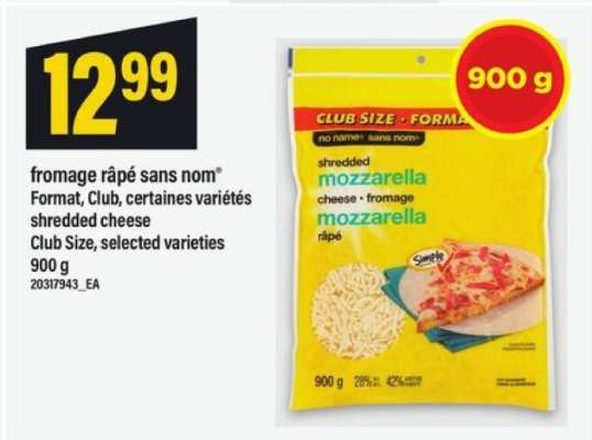 fromage râpé sans nom
