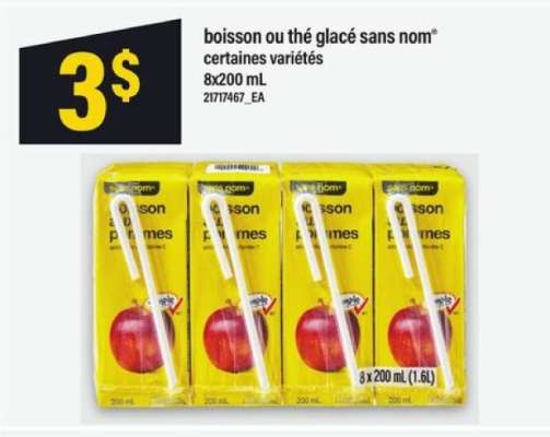 boisson ou thé glacé sans nom