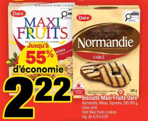 BISCUITS MAXI FRUITS DARE