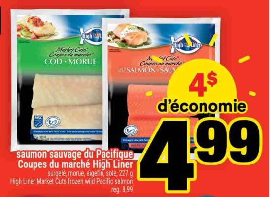 SAUMON SAUVAGE DU PACIFIQUE COUPES DU MARCHÉ HIGH LINER