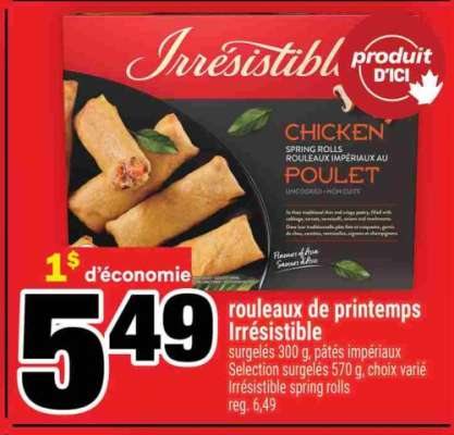 ROULEAUX DE PRINTEMPS IRRÉSISTIBLE