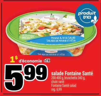 SALADE FONTAINE SANTÉ