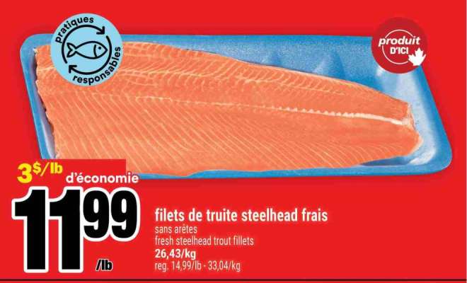 FILETS DE TRUITE STEELHEAD FRAIS
