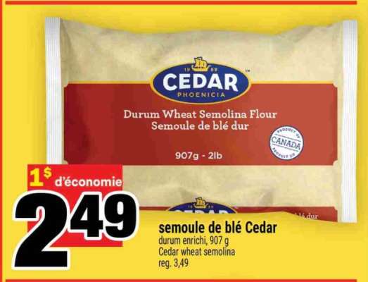 semoule de blé Cedar