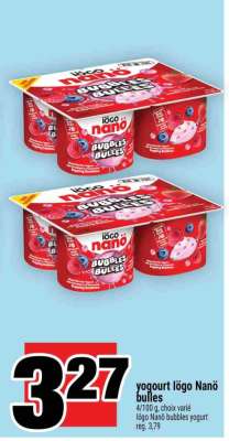 yogourt Iögo nanö Bulles