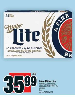 bière Miller Lite