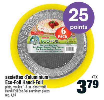 assiettes d’aluminium Eco-Foil Handi-Foil