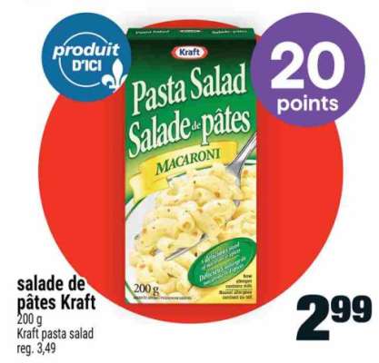 salade de pâtes Kraft