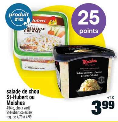 salade de chou St-Hubert ou Moishes