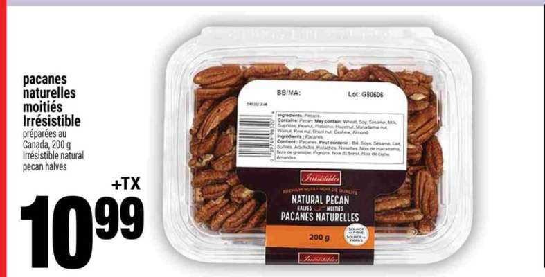 pacanes naturelles moitiés Irrésistible