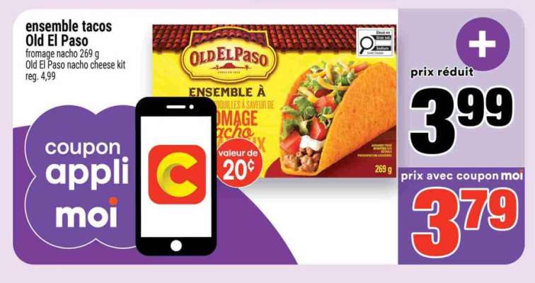 ensemble tacos Old El Paso