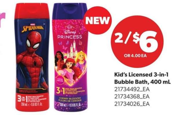 Kid’s Licensed 3-in-1 Bubble Bath, 400 mL