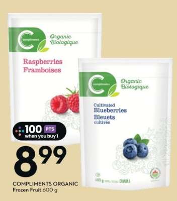 COMPLIMENTS ORGANIC Frozen Fruit