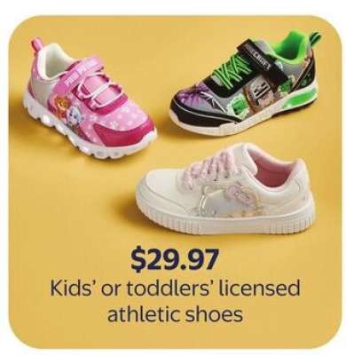 Kids' or toddlers' licensed athletic shoes