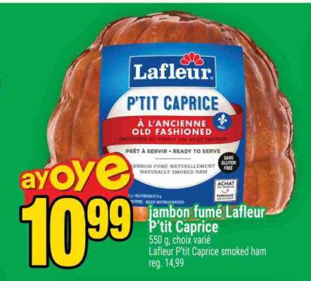 JAMBON FUMÉ LAFLEUR P'TIT CAPRICE