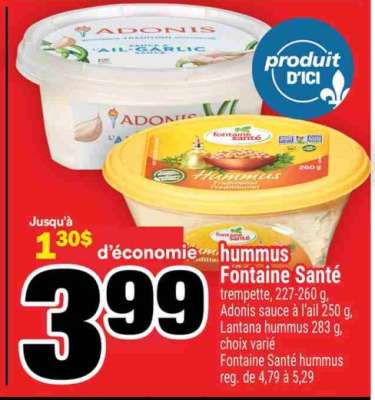 Hummus Fontaine Santé