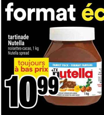 TARTINADE NUTELLA