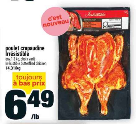 poulet crapaudine Irrésistible