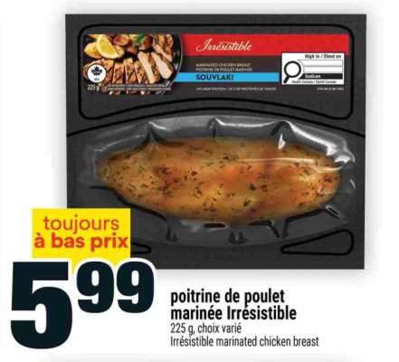 poitrine de poulet marinée Irrésistible