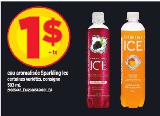 eau aromatisée Sparkling Ice