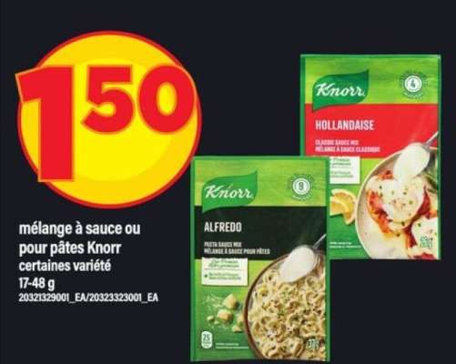 mélange à sauce ou pour pâtes Knorr