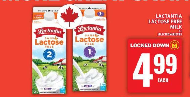 LACTANTIA LACTOSE FREE MILK