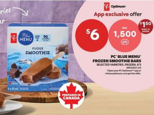 PC Blue Menu Frozen Smoothie Bars