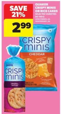 QUAKER CRISPY MINIS or RICE CAKES
