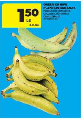 Green or Ripe Plantain Bananas