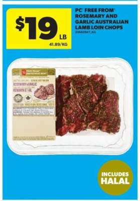 PC Free From Rosemary and Garlic Australian Lamb Loin Chops