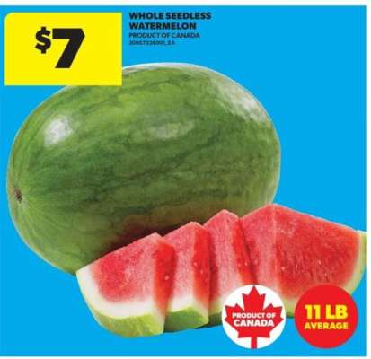 WHOLE SEEDLESS WATERMELON