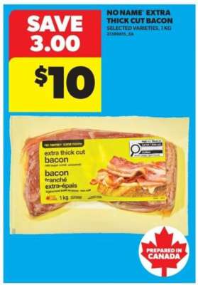 NO NAME EXTRA THICK CUT BACON