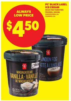 PC Black Label Ice Cream
