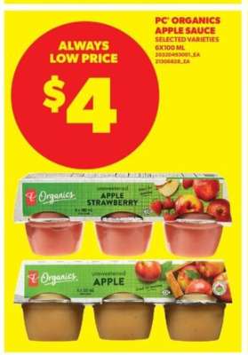 PC Organics Apple Sauce