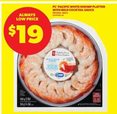 PC Pacific White Shrimp Platter with Mild Cocktail Sauce