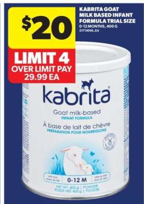 Kabrita Goat Milk Based Infant Formula Trial Size
