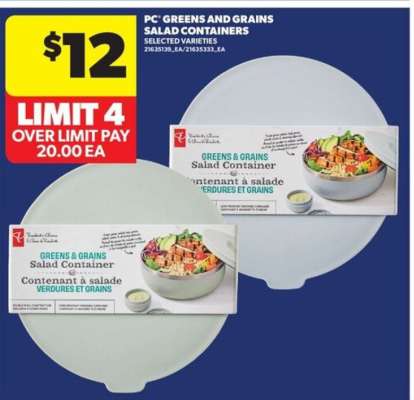 PC Greens and Grains Salad Containers