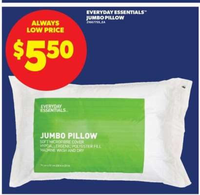 EVERYDAY ESSENTIALS JUMBO PILLOW